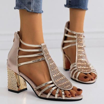 Beatrice | Women's sandals with straps and block heel