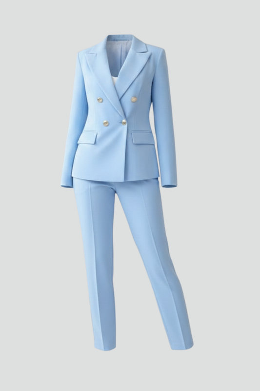 Romy | Damen Hosenanzug mit Doppelreiher Blazer und Hose