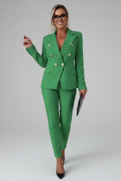 Romy | Women's Pantsuit with Double-Breasted Blazer and Pants