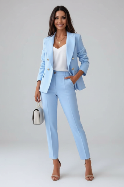 Romy | Women's Pantsuit with Double-Breasted Blazer and Pants