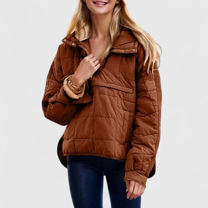 Amélie | Damen gesteppte Pulloverjacke im Puffer-Stil