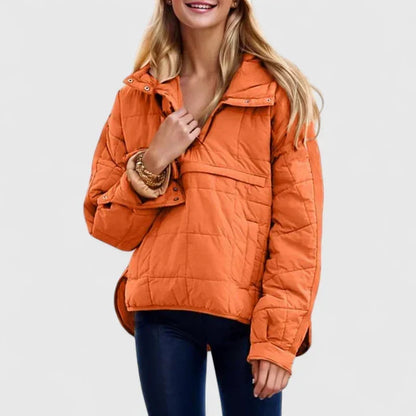 Amélie | Damen gesteppte Pulloverjacke im Puffer-Stil