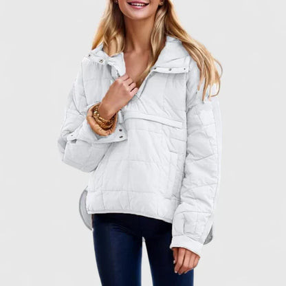 Amélie | Damen gesteppte Pulloverjacke im Puffer-Stil