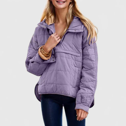 Amélie | Damen gesteppte Pulloverjacke im Puffer-Stil