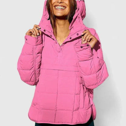 Amélie | Damen gesteppte Pulloverjacke im Puffer-Stil