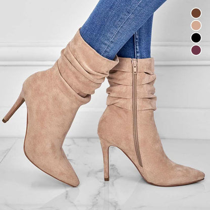 Käthi | Damen elegante Stiefeletten mit hohem Absatz