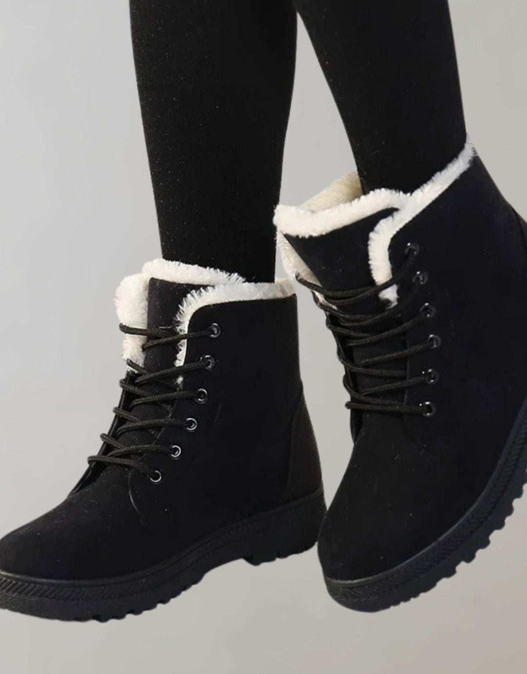 Monika | Damen gefütterte Winterboots in Wildlederoptik