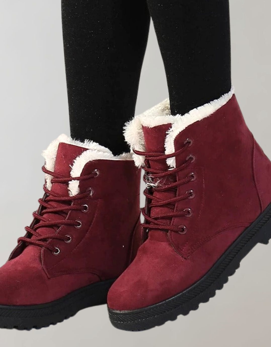 Monika | Damen gefütterte Winterboots in Wildlederoptik