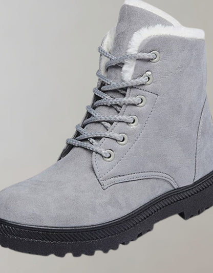 Monika | Damen gefütterte Winterboots in Wildlederoptik