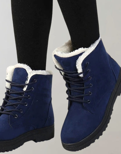 Monika | Damen gefütterte Winterboots in Wildlederoptik
