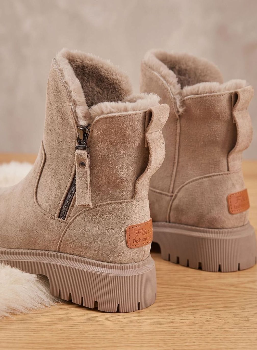 Susanne | Damen warme Stiefeletten mit Reißverschluss