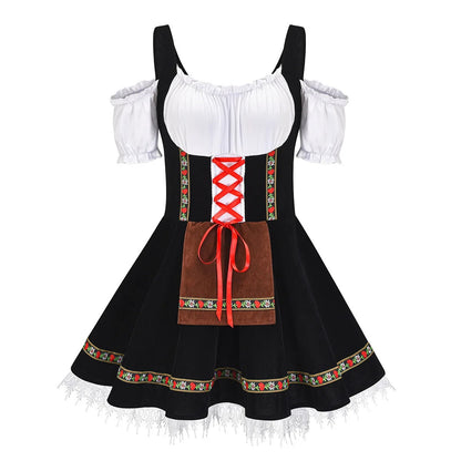 Lena | Dirndlkleid mit Schnürung und karierter Rockpartie