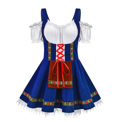 Lena | Dirndlkleid mit Schnürung und karierter Rockpartie