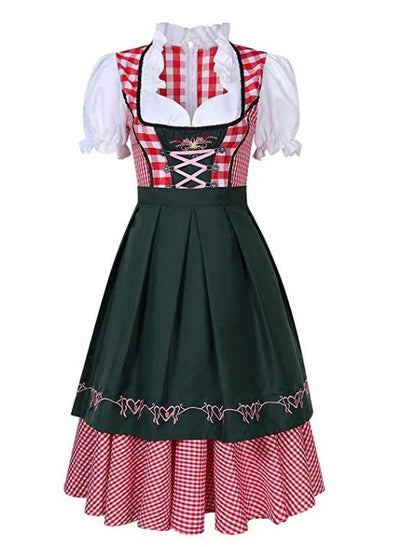 Lena | Dirndlkleid mit Schnürung und karierter Rockpartie