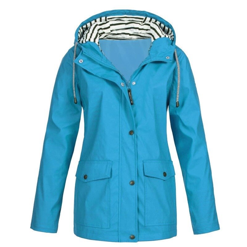 Jasmina | wasserdichte Outdoor-Wanderjacke mit Kapuze und Taschen