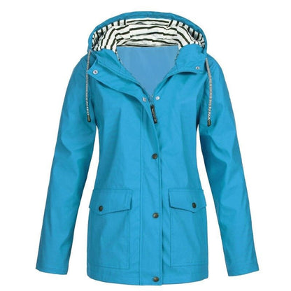 Jasmina | wasserdichte Outdoor-Wanderjacke mit Kapuze und Taschen