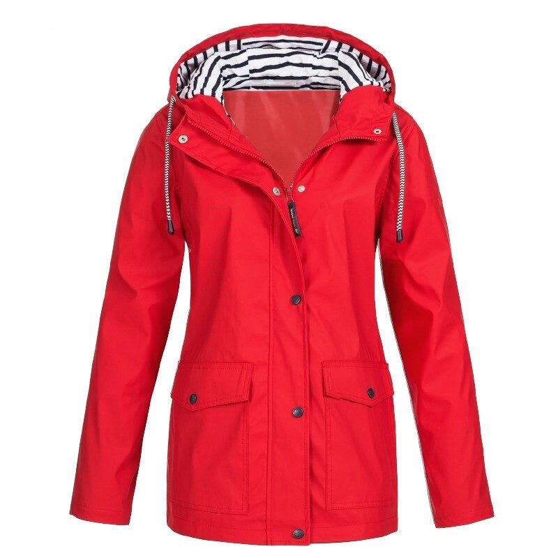 Sabrina | Wasserdichte Outdoor-Wanderjacke mit Kapuze und Taschen
