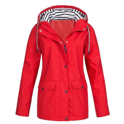 Sabrina | Wasserdichte Outdoor-Wanderjacke mit Kapuze und Taschen