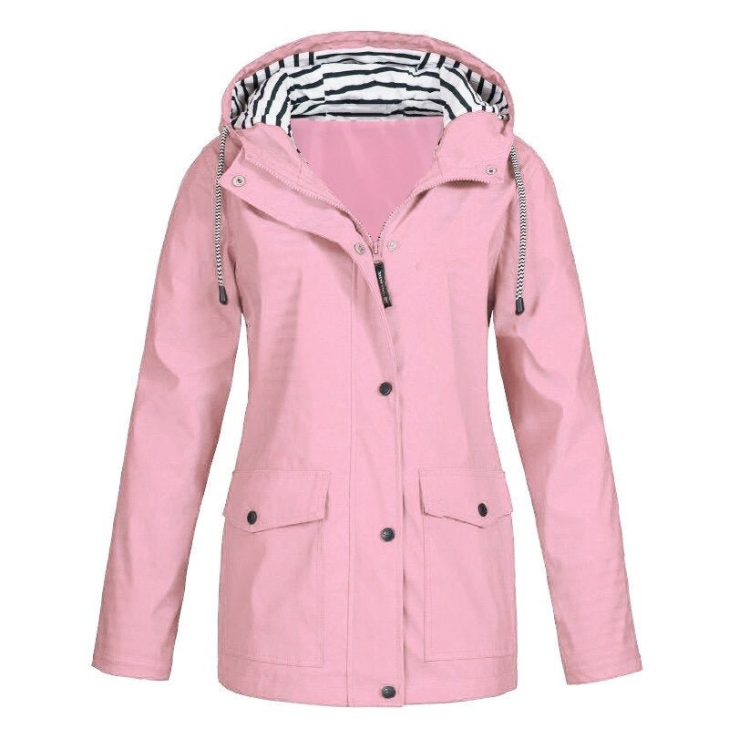 Jasmina | wasserdichte Outdoor-Wanderjacke mit Kapuze und Taschen