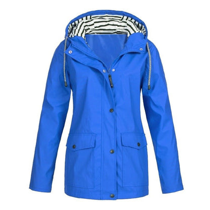 Sabrina | Wasserdichte Outdoor-Wanderjacke mit Kapuze und Taschen