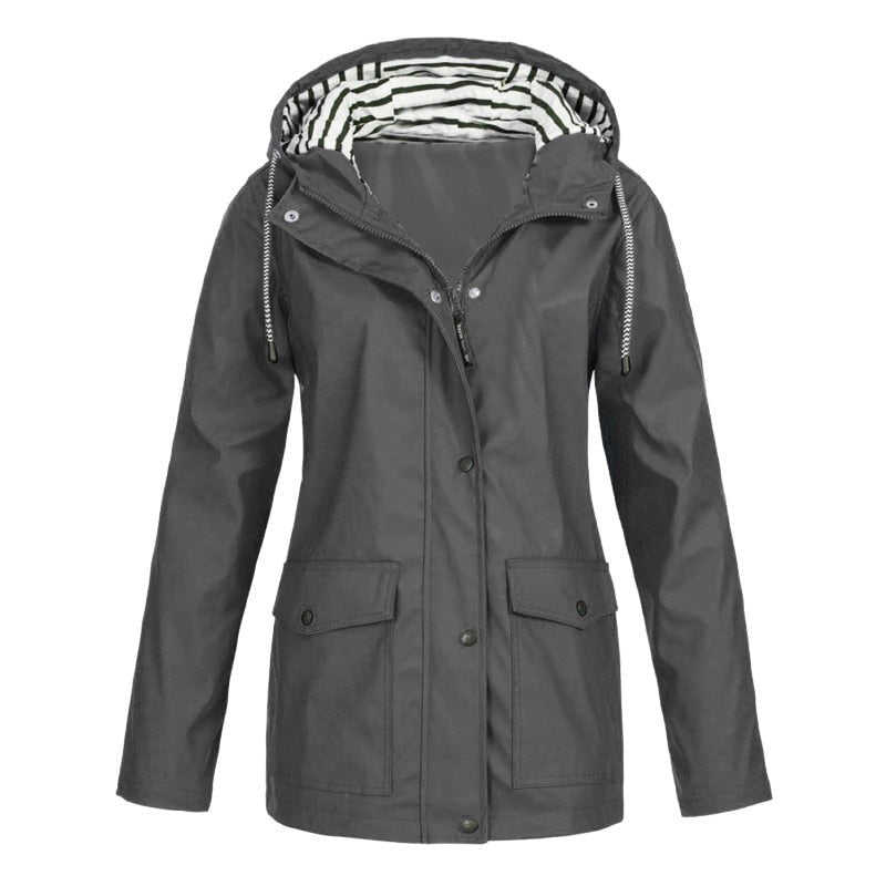 Sabrina | Wasserdichte Outdoor-Wanderjacke mit Kapuze und Taschen