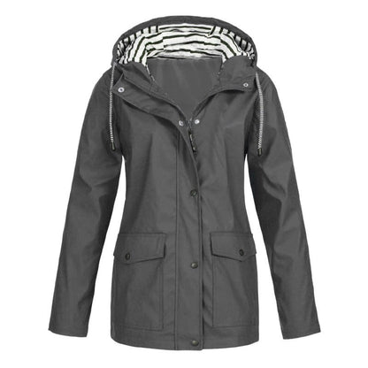 Jasmina | wasserdichte Outdoor-Wanderjacke mit Kapuze und Taschen