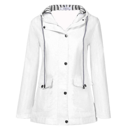 Jasmina | wasserdichte Outdoor-Wanderjacke mit Kapuze und Taschen