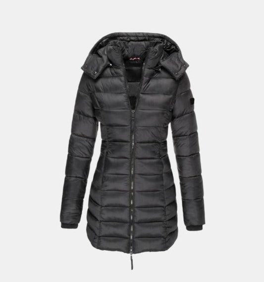 Anna | Damen lange Winterjacke mit Kapuze