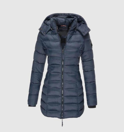 Anna | Damen lange Winterjacke mit Kapuze