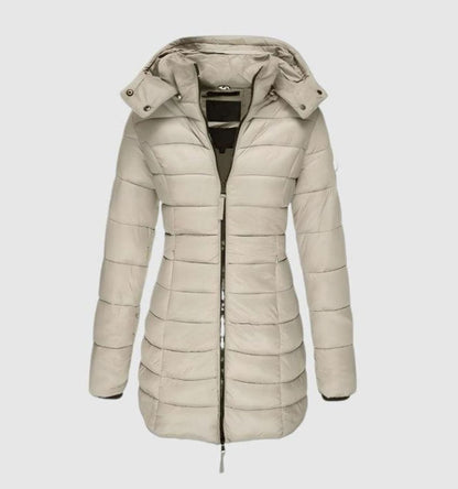 Anna | Damen lange Winterjacke mit Kapuze