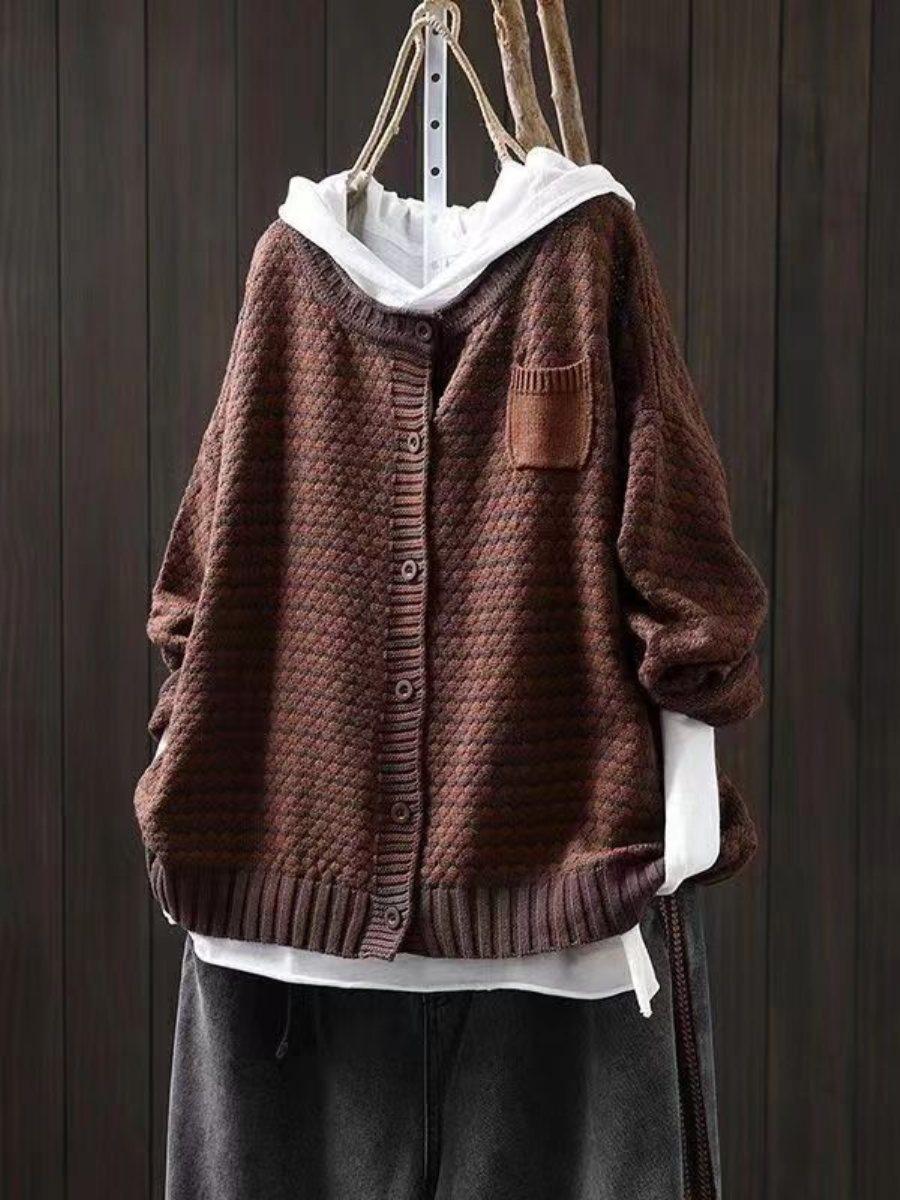 Milena | Damen Strickjacke mit Knöpfen im Relaxed Fit