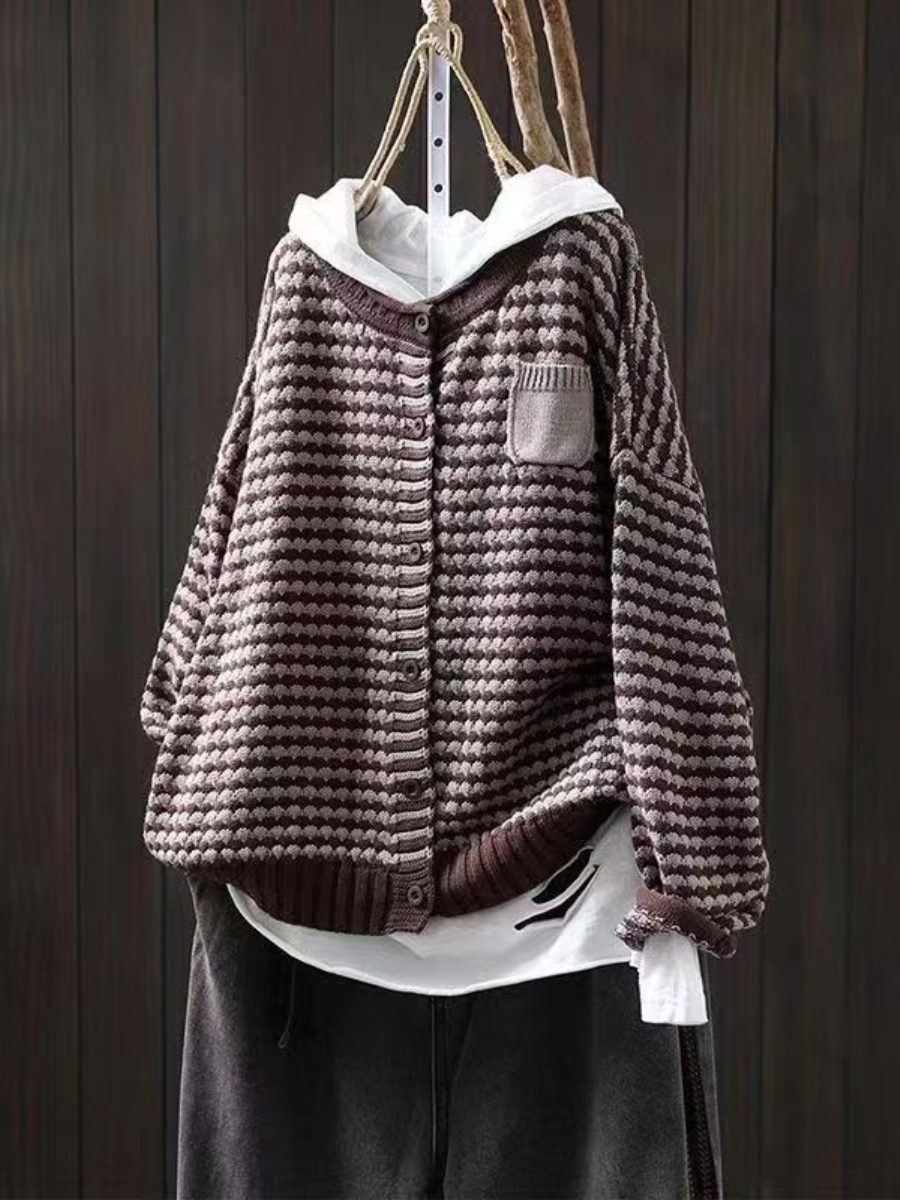 Milena | Damen Strickjacke mit Knöpfen im Relaxed Fit