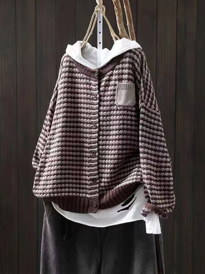 Milena | Damen Strickjacke mit Knöpfen im Relaxed Fit