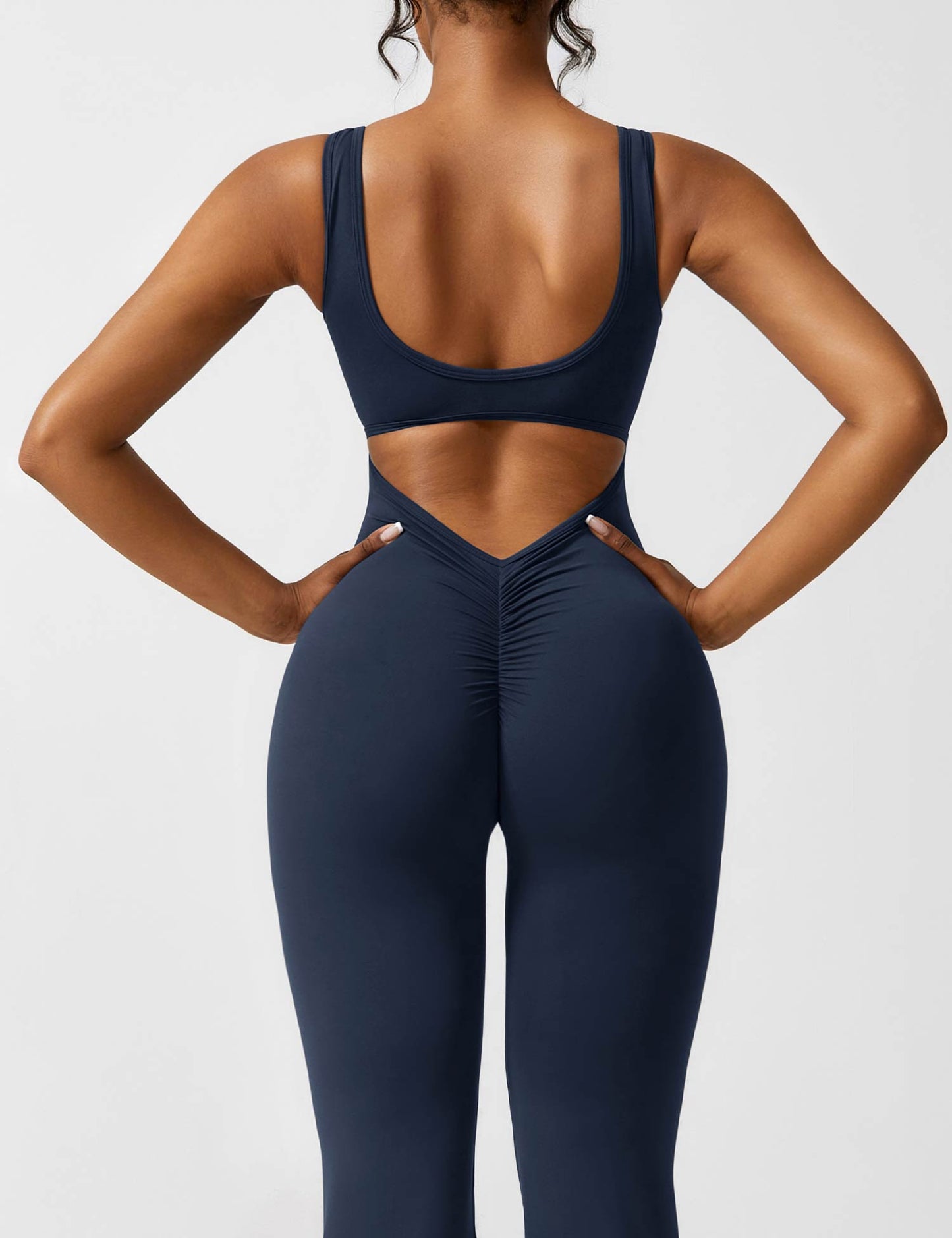 Anni V-neck flared jumpsuit