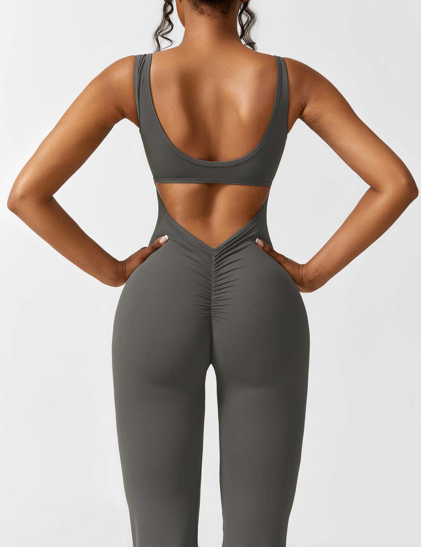 Anni V-neck flared jumpsuit