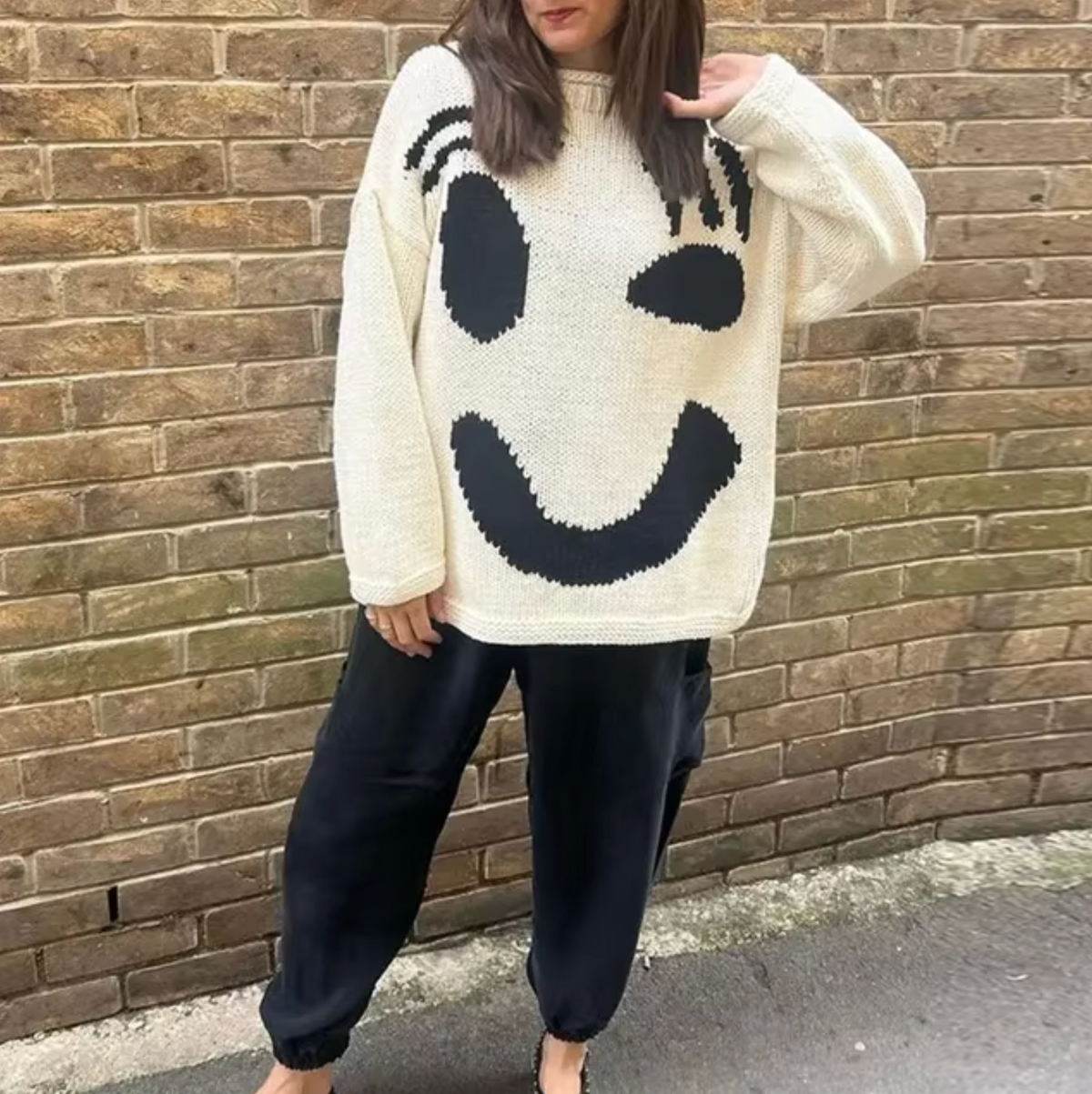 Margrit | Pullover oversize in maglia di cotone
